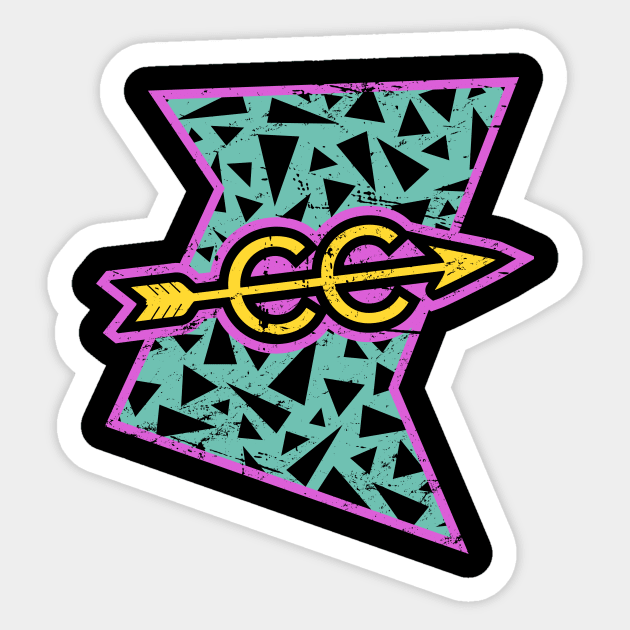 Rad 90s Cross Country Logo Sticker by MeatMan